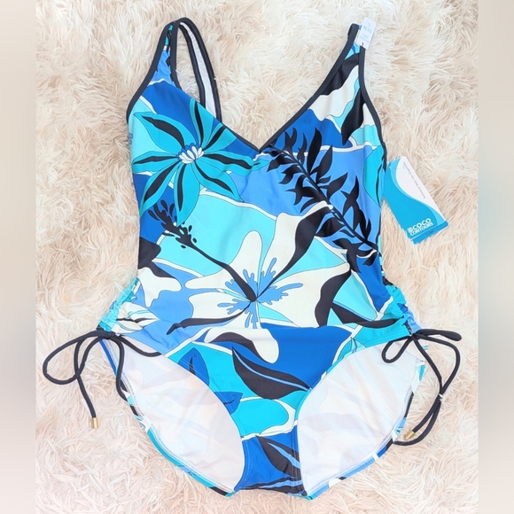 NWT, Coco Contour, Multicolored, Stellar Print, 1pc Swimsuit - Ladies 12/36c - Picture 2 of 10